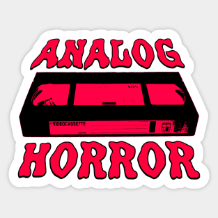 Analog Horror Red VHS Tape Retro 80's 90's Nostalgia Sticker